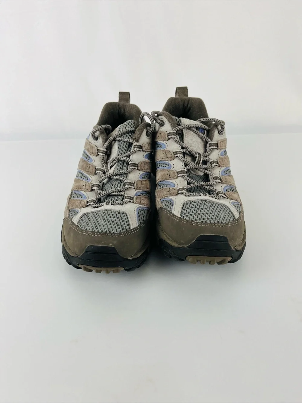 Merrell Women's Moab 2 Vibram Vent Hiking Shoes Falcon Gray and Blue Size 8.5